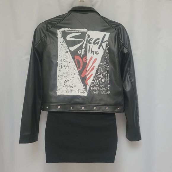 Disney Cruella Moto Jacket Speak of the DeVil 101 Dalmatians Junior XL New OOS - Picture 6 of 16